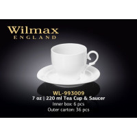 Wilmax Набір чайний(чашка 220мл-2шт,блюдце-2шт)-4пр Color WL-993009R/2С