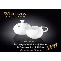 Wilmax Набір(цукорниця 250мл,молочник 250мл)-2пр Color WL-995025