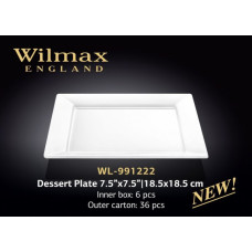 Wilmax Тарілка десертна квадратна 18,5см WL-991222