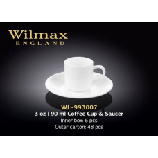 Чашка кавова з блюдцем 90мл. Wilmax - WL-993007