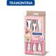 Столові прилади TRAMONTINA BABY Le Petit pink рожевий / X3 пр. Стол.пріборов (66973/005)