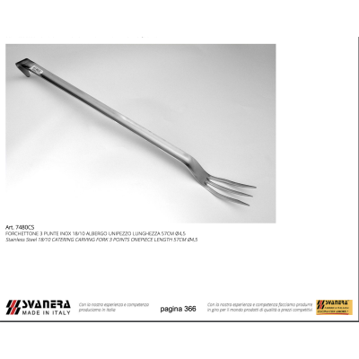 Svanera Profi Вилка 3 зуба профессиональная для мяса 5Х57 см - SV7480CS