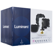 LUMINARC  Authentic Black&White Сервиз столовый-38пр - P4677