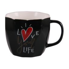 Кухоль керамічний 360мл Love your life Black Milika - M0520-L254B