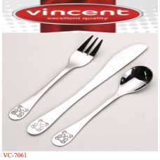 Vincent Столовые приборы детские набор 3пр.- VC-7061 mix