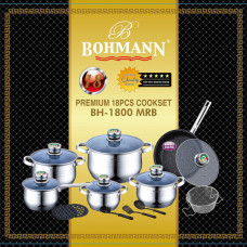 BOHMANN PREMIUM   Набор посуды18 предметов - BH 1800 MRB