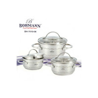 BOHMANN Набор посуды 6 предметов 1.8-3.4-4.5л. -  BH 7010-06