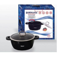 BOHMANN Кастрюля большая с крышкой и насадками для ручек  BH 7360-28 MRB