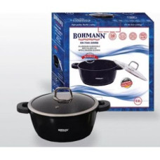BOHMANN Кастрюля большая с крышкой и насадками для ручек  BH 7360-28 MRB