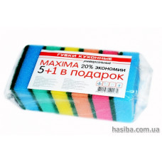Hasiba Group MАКСИМА Губка 5+1 для мытья набор 6 шт.100281