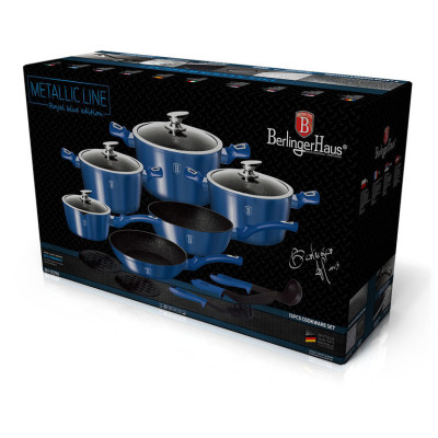 BERLINGERHAUS ROYAL BLUE Набор посуды 15 предметов BH-1659N