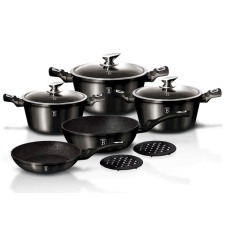 BERLINGERHAUS Metallic Black Набор посуды 10 предметов BH-1663N