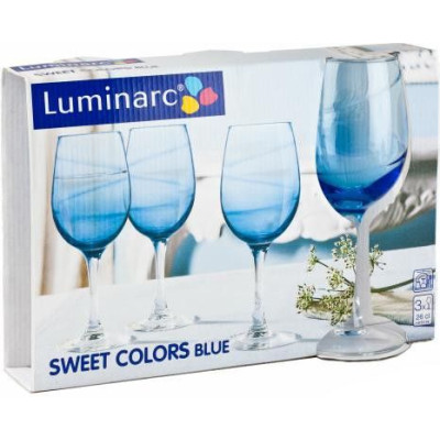 Luminarc Sweet Colors Blue Бокал вино набор 6х260мл. - G8451