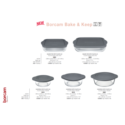 Форма жароміцна з кришкою 3,2 л. Borcam Pasabahce - 59024g