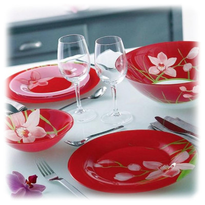 LUMINARC RED ORCHIS Бульйонница 500мл J1805