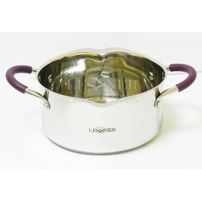 Lessner Kew garden Каструля с крышкой цедило 18см 2,2л  55114-18 V