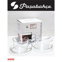 Чашка з блюдцем 290мл. набір 4 пред. Tashkent PAŞABAHÇE - 96806