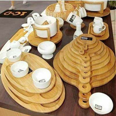 Wilmax.Bamboo.Блюдо кругле сервіровочне з-руч. 37,5х28см WL-771100