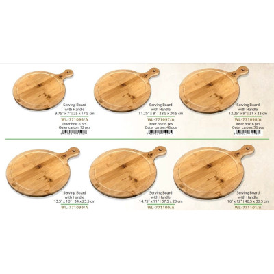 Wilmax.Bamboo.Блюдо кругле сервіровочне з-руч. 40,5х30,5см WL-771101