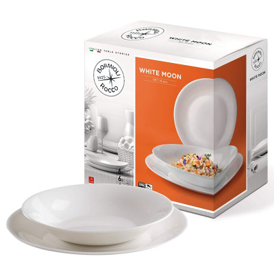 Тарілка глибока 23 см. HoReCa White Moon BORMIOLI-ROCCO - 480180F27321990