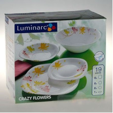 Luminarc CRAZY FLOWERS Сервиз (19 пр.) E8047