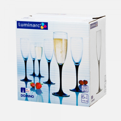 Бокал флейта шампанское набор 6х170мл. Luminarc Domino - H8167