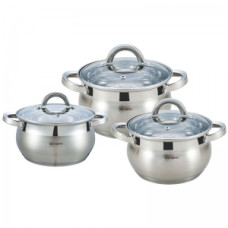 BOHMANN Rainstahl	Набор посуды 6 пред. 20/22/24 cm. RS 1637-06