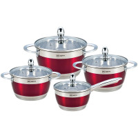 BOHMANN Набор посуды 8 предметов - RS 1818-08 RED