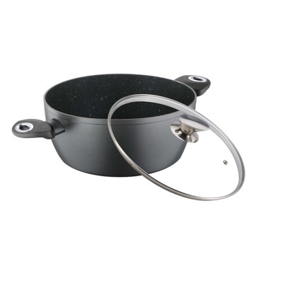 BLAUMANN Granit Line Кастрюля 6.5л. с крышкой 28 см,- BL1546