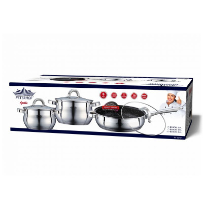 PETERHOF Набор посуды 6pcs. гранит PH15789