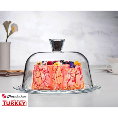 Блюдо Тортівниця з кришкою 26.4 см.  Patisserie Pasabahce - 96874
