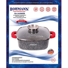 BOHMANN Кастрюля 3.5л. с крышкой 24 cm. - BH 2427 MRB