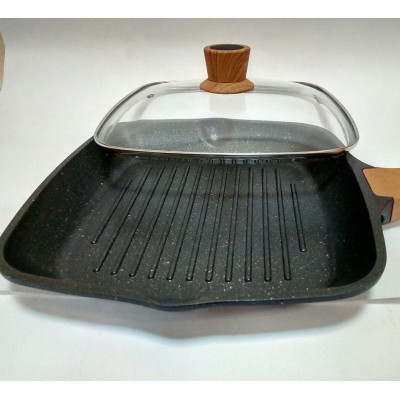 VISSNER Grill Сковородка гриль с крышкой 26cm. - VS 7740-26