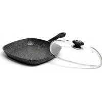 VISSNER Grill Сковородка гриль с крышкой 28cm. -  VS 7536-28