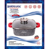 Каструля 5.5л. з кришкою 28 cm. BOHMANN  - BH 2428 MRB