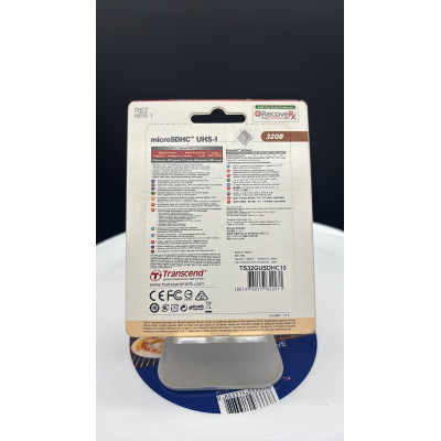 Карта пам'яті microSDHC 32 ГБ Class 10 + адаптер Transcend – TS32GUSDHC10